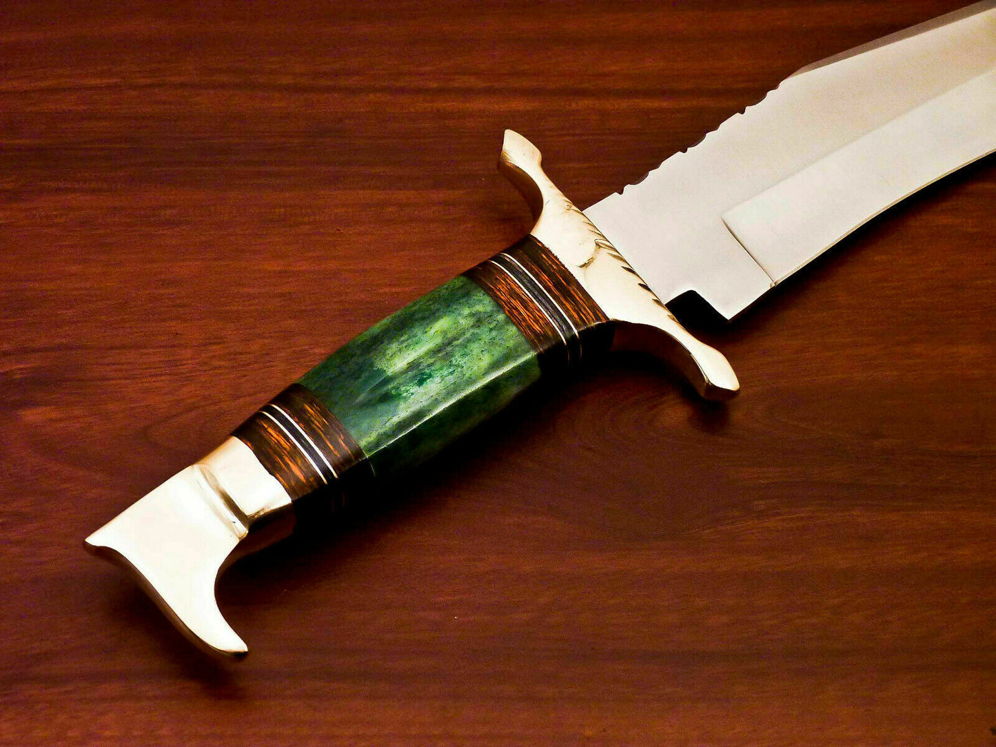 Amazing Custom Handmade D2 Steel Hunting Knife " Stained Camel Bone Handle - SUSA KNIVES