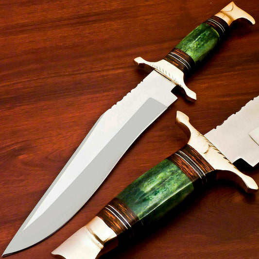 Amazing Custom Handmade D2 Steel Hunting Knife " Stained Camel Bone Handle - SUSA KNIVES