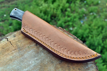 hand Forged Railroad Spike Carbon Steel Hunting Tanto Knife W/ Wood Handle - SUSA KNIVES