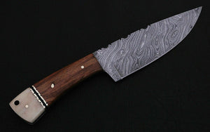 BEAUTIFUL CUSTOM HAND MADE DAMASCUS STEEL HUNTING SKINNER KNIFE. - SUSA KNIVES