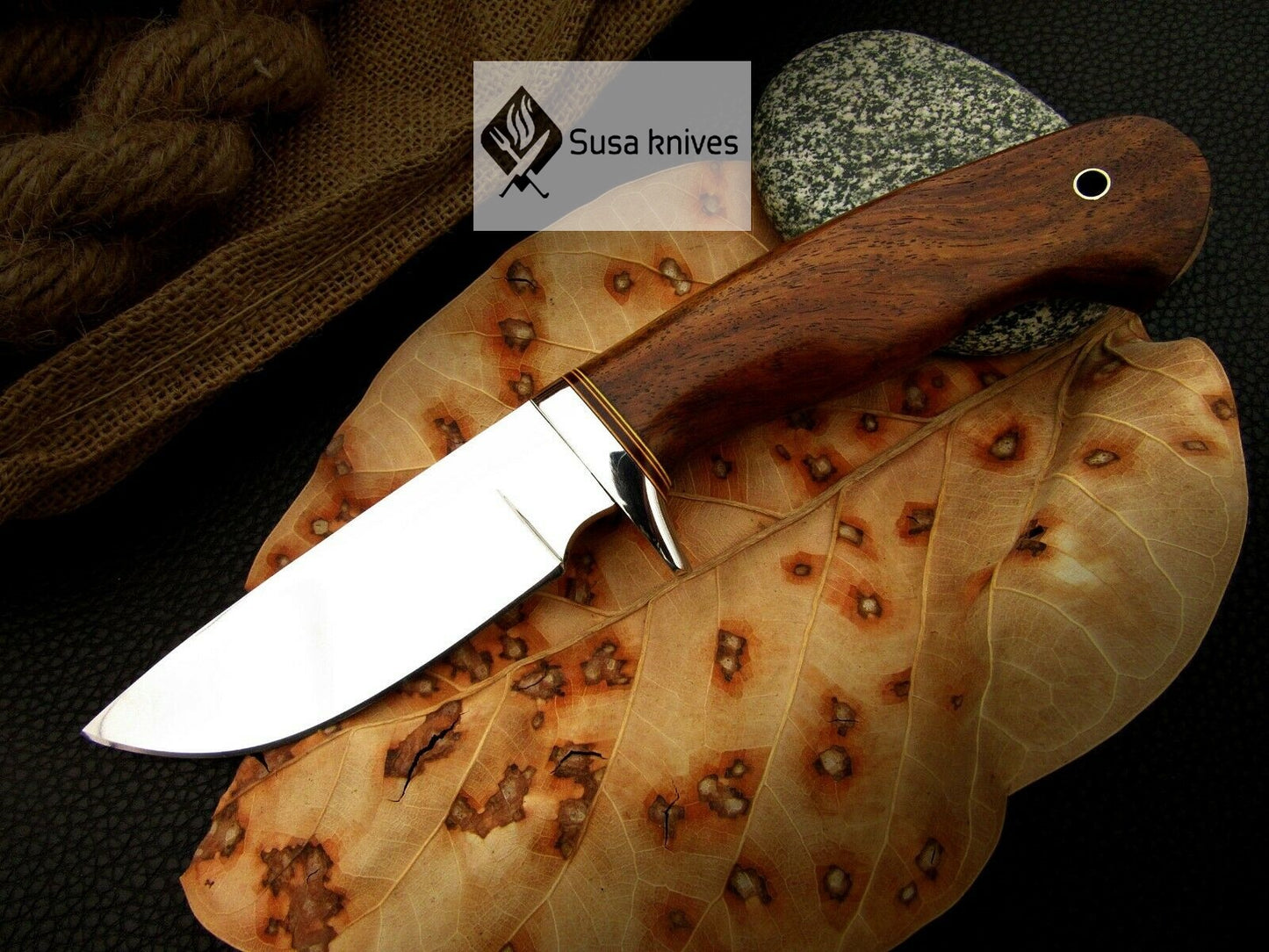 CUSTOM MADE, MIRROR POLISHED 440 C ,OUTDOOR JUNGLE HUNTING / FIGHTING CLAW KNIFE - SUSA KNIVES