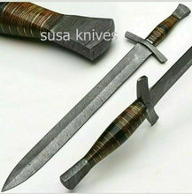 Load image into Gallery viewer, Custom Handmade Damascus Forged Steel sword Knife - SUSA KNIVES
