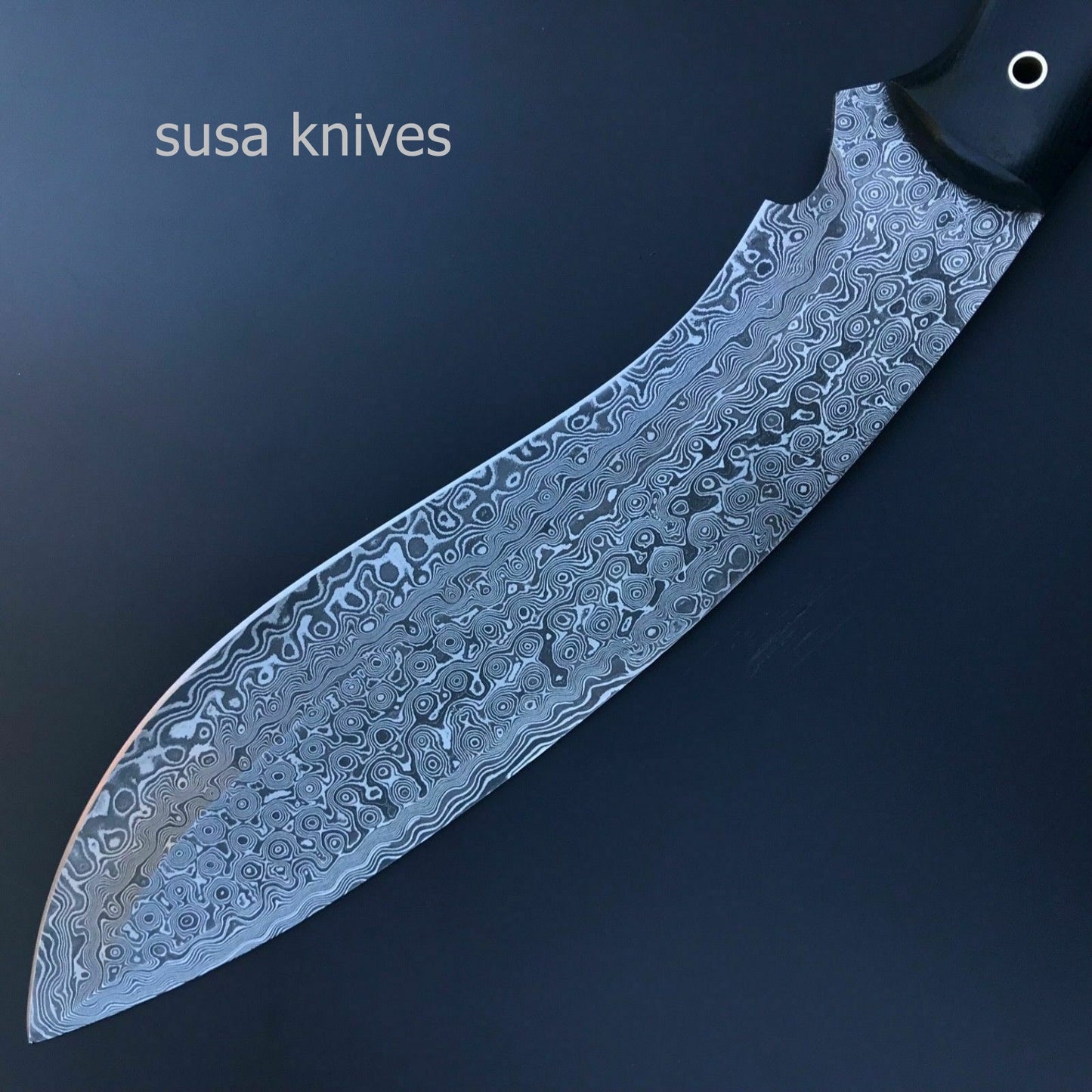 Custom Handmade Damascus Steel Amazing Kukri Knife With Black Micarta Handle - SUSA KNIVES