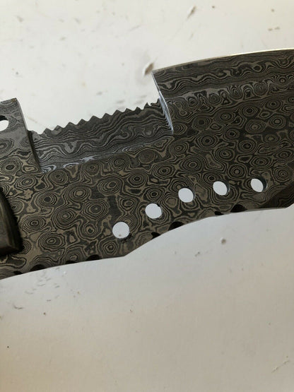 HAND FORGED DAMASCUS STEEL Hunting Tracker Knife w/ Damascus Handle - SUSA KNIVES