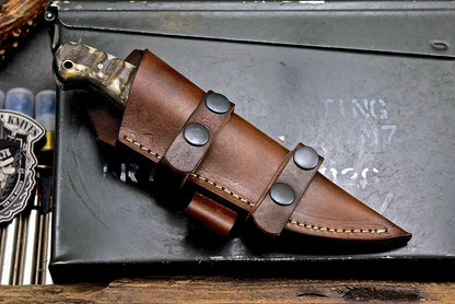 Handmade Hammered Damascus Custom Bird Fish Small Hunting Skinning Knife - SUSA KNIVES