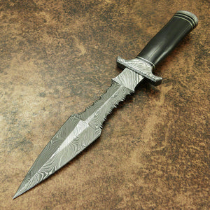 Amazing Custom Handmade Damascus Steel Dagger Knife " Buffalo horn Handle - SUSA KNIVES