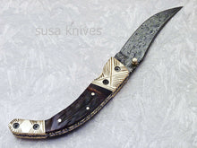 Load image into Gallery viewer, SUPERB CUSTOM HANDMADE DAMASCUS STEEL POCKET FOLDING KNIFE LINER LOCK - SUSA KNIVES
