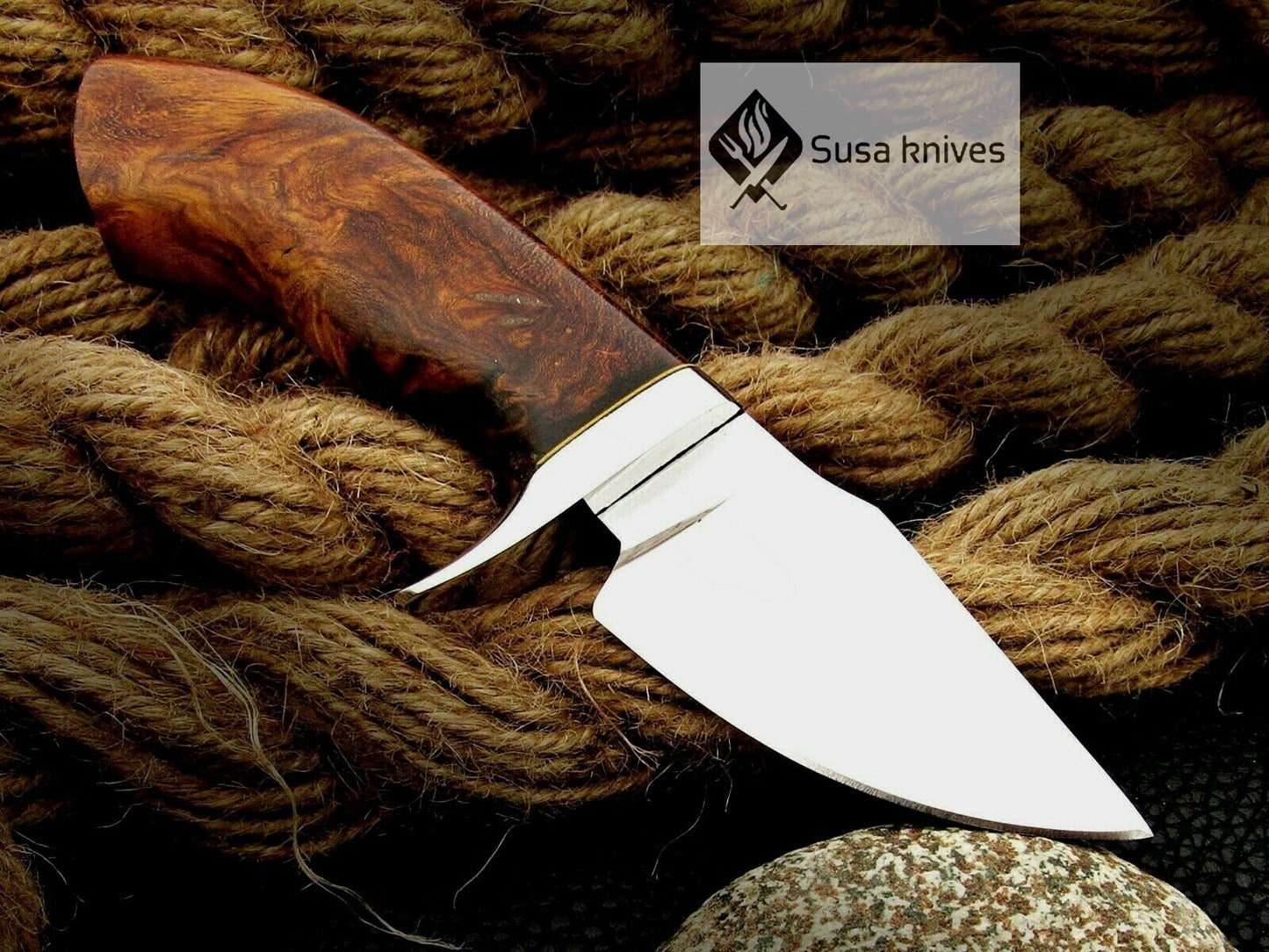 CUSTOM MADE, MIRROR POLISHED 440 C ,OUTDOOR JUNGLE HUNTING / FIGHTING CLAW KNIFE - SUSA KNIVES