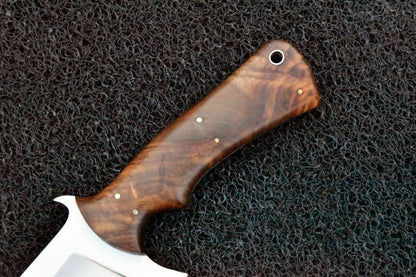 CUSTOM HAND MADE D2 Tool STEEL HUNTING BOWIE KNIFE WITH ROSE WOOD HANDLE. - SUSA KNIVES
