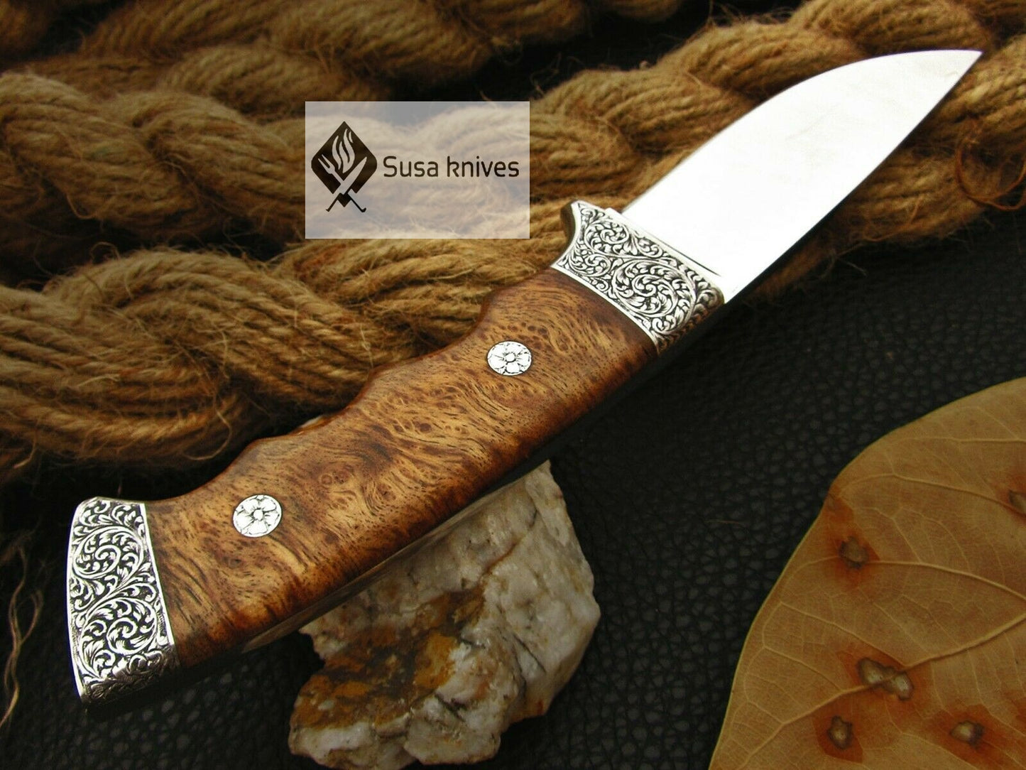 HANDMADE OUTCLASS ENGRAVED, HUNTING/FIGHTING CLAW KNIFE - SUSA KNIVES