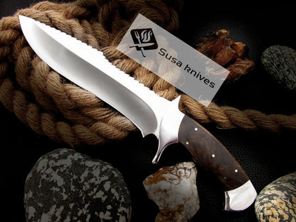 CUSTOM MADE, 440 C ,OUTDOOR JUNGLE HUNTING SURVIVAL FIGHTING CLAW BOWIE KNIFE - SUSA KNIVES