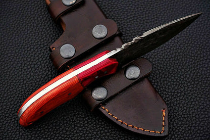 CUSTOM HAND MADE DAMASCUS STEEL HUNTING SKINNER KNIFE. - SUSA KNIVES