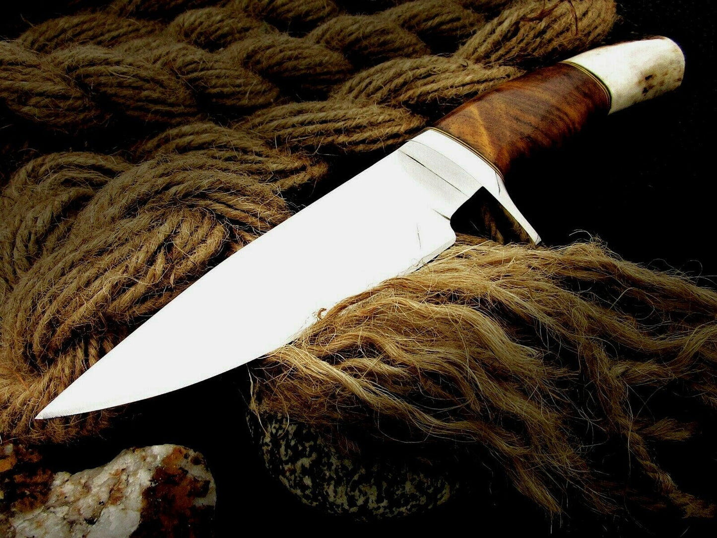 CUSTOM MADE, MIRROR POLISHED 440 C ,OUTDOOR JUNGLE HUNTING / FIGHTING CLAW KNIFE - SUSA KNIVES