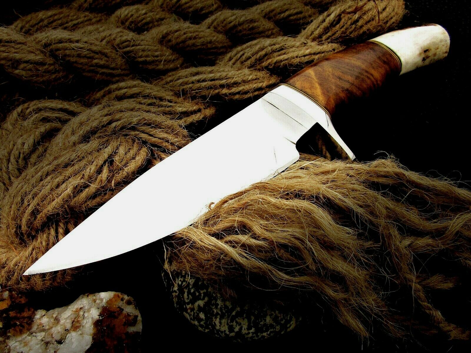 CUSTOM MADE, MIRROR POLISHED 440 C ,OUTDOOR JUNGLE HUNTING / FIGHTING CLAW KNIFE - SUSA KNIVES