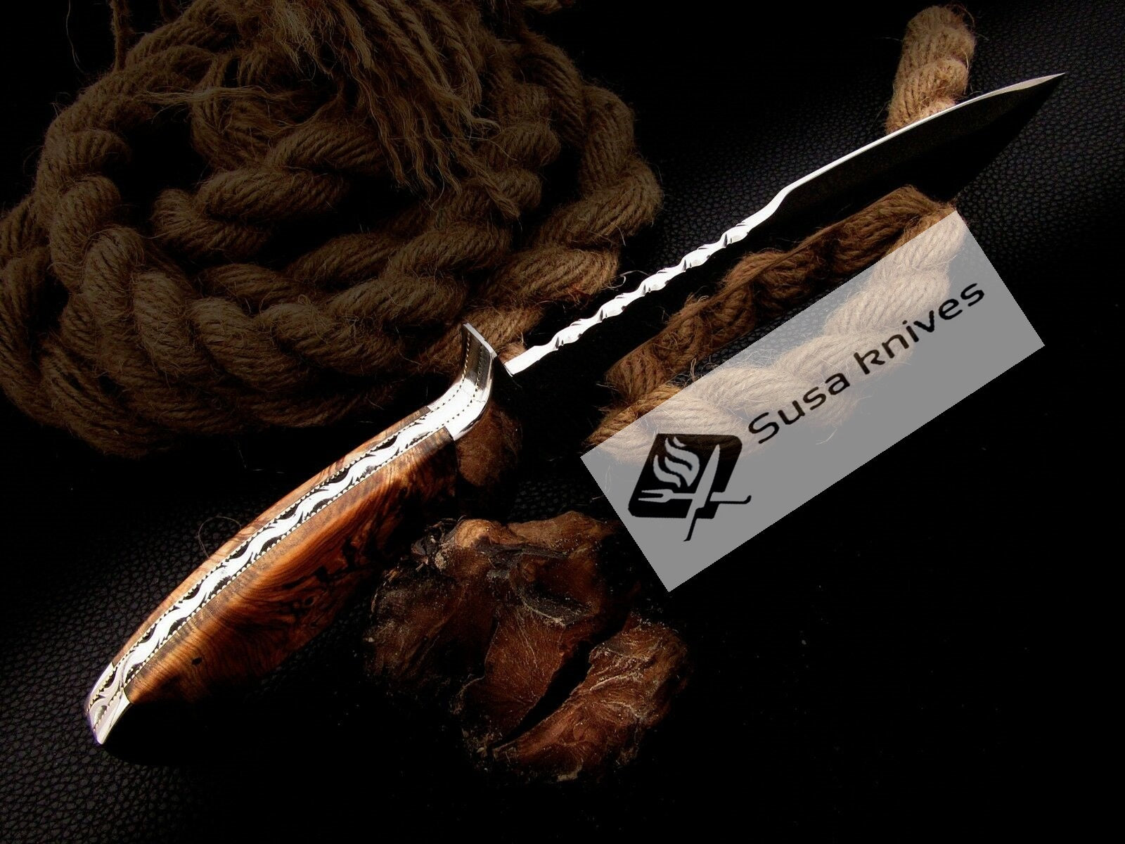 CUSTOM MADE, 440 C ,OUTDOOR JUNGLE HUNTING SURVIVAL FIGHTING CLAW BOWIE KNIFE - SUSA KNIVES