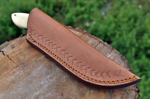 hand Forged Railroad Spike Carbon Steel Hunting Knife W/ Wood & Bone Handle - SUSA KNIVES