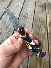 Load image into Gallery viewer, HAND FORGED DAMASCUS STEEL Folding Pocket Knife W/ Backlock - SUSA KNIVES
