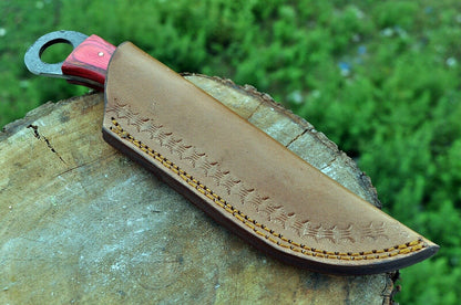 hand Forged Railroad Spike Carbon Steel Hunting Knife W/ Wood Handle - SUSA KNIVES