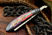 Load image into Gallery viewer, Custom Handmade Damascus Steel Blade Barber Folding Razor | Hard Wood - SUSA KNIVES
