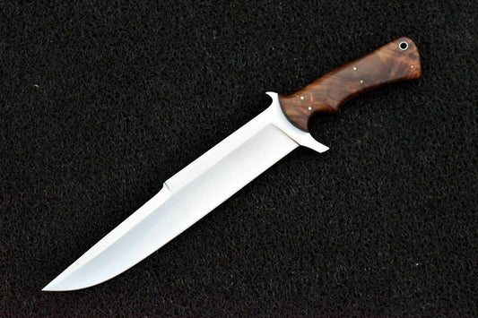 CUSTOM HAND MADE D2 Tool STEEL HUNTING BOWIE KNIFE WITH ROSE WOOD HANDLE. - SUSA KNIVES