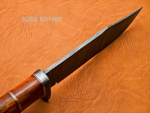 Handmade Damascus Steel 12.00 Inches Damascus Steel Bowie Knive - SUSA KNIVES