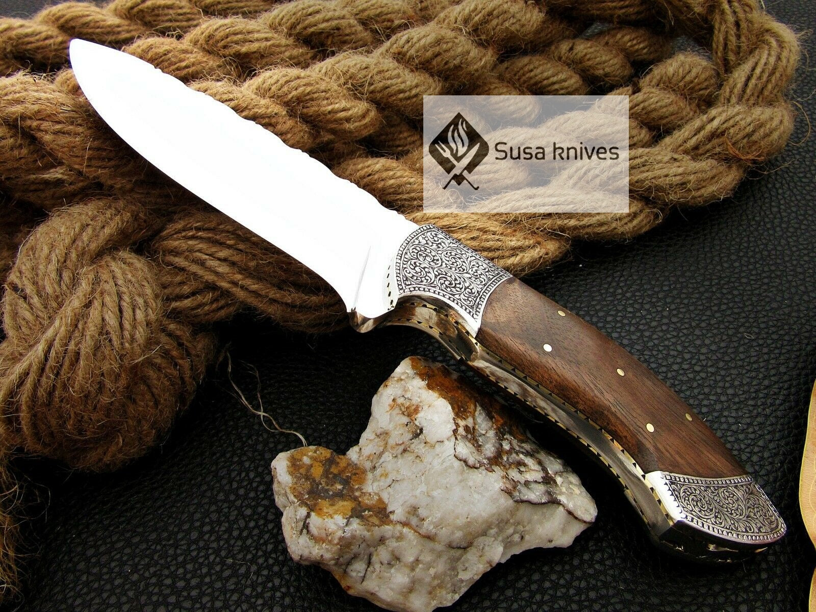 HANDMADE ENGRAVED OUTDOOR HUNTING / FIGHTING CLAW KNIFE - SUSA KNIVES