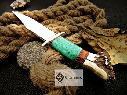 CUSTOM MADE, MIRROR POLISHED 440 C ,OUTDOOR JUNGLE HUNTING / FIGHTING CLAW KNIFE - SUSA KNIVES