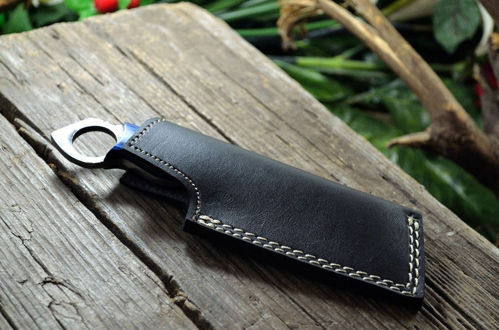 CUSTOM HANDMADE DAMASCUS STEEL EXOTIC WOOD MINI CLEAVER KNIFE - POCKET KNIFE - SUSA KNIVES