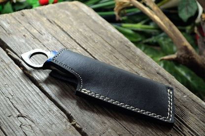 CUSTOM HANDMADE DAMASCUS STEEL EXOTIC WOOD MINI CLEAVER KNIFE - POCKET KNIFE - SUSA KNIVES