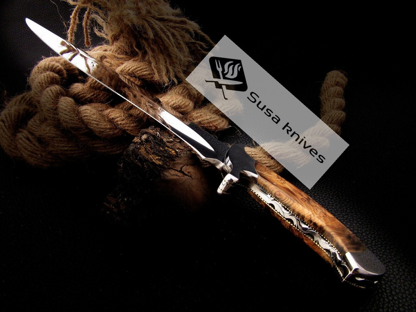 CUSTOM MADE, 440 C ,OUTDOOR JUNGLE HUNTING SURVIVAL FIGHTING CLAW BOWIE KNIFE - SUSA KNIVES