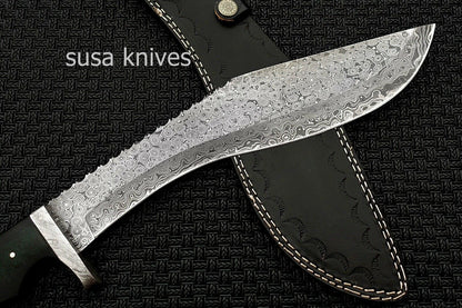 Custom Handmade Damascus Kukri Knife - SUSA KNIVES