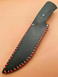 Custom Handmade Hunting Steel Hunting Knife | Sheath Buffalo Horn Handle - SUSA KNIVES