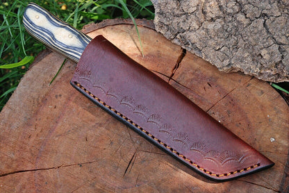Custom hand Forged Railroad Spike Carbon Steel Fixed Blade Tanto Knife - SUSA KNIVES