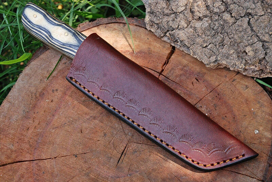 Custom hand Forged Railroad Spike Carbon Steel Fixed Blade Tanto Knife - SUSA KNIVES