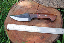 Load image into Gallery viewer, Custom hand Forged Railroad Spike Carbon Steel Fixed Blade Tanto Knife - SUSA KNIVES
