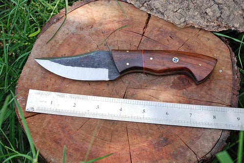Custom hand Forged Railroad Spike Carbon Steel Fixed Blade Tanto Knife - SUSA KNIVES