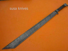 Load image into Gallery viewer, Hand-made-Damascus-steel-hunting-sword - SUSA KNIVES
