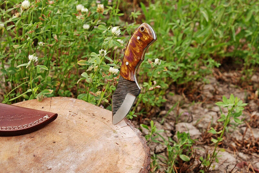 Custom hand Forged Railroad Spike Carbon Steel Fixed Blade Knife Q - SUSA KNIVES