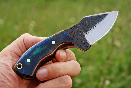 Custom hand Forged Railroad Spike Carbon Steel Fixed Blade Knife Q - SUSA KNIVES