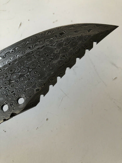 HAND FORGED DAMASCUS STEEL Hunting Tracker Knife w/ Damascus Handle - SUSA KNIVES