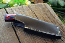 Load image into Gallery viewer, CUSTOM HANDMADE DAMASCUS STEEL MINI POCKET CLEAVER HUNTING BOOT KNIFE - SHEATH - SUSA KNIVES
