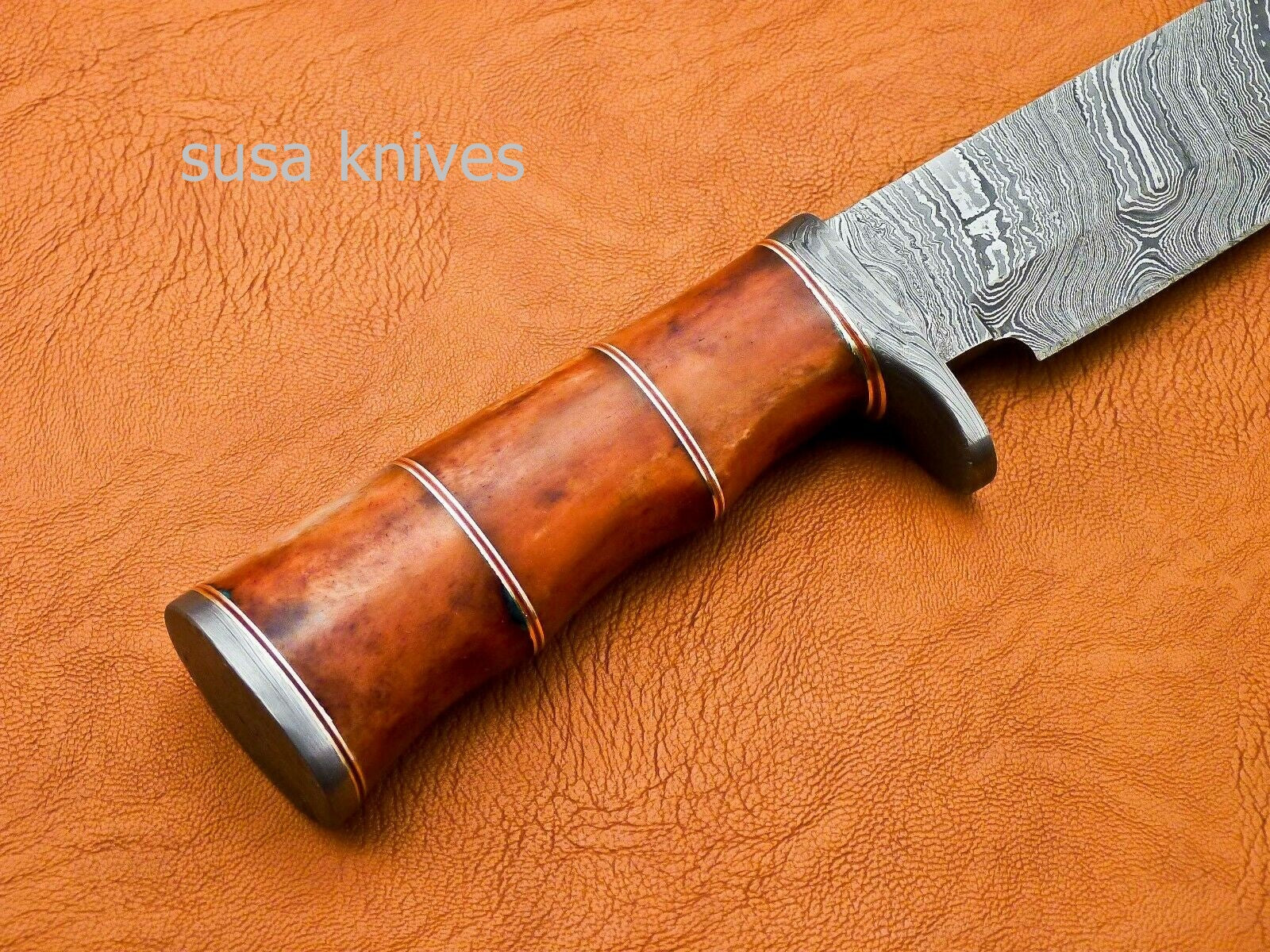 Handmade Damascus Steel 12.00 Inches Damascus Steel Bowie Knive - SUSA KNIVES