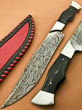 Load image into Gallery viewer, Custom Handmade Hunting Steel Hunting Knife | Sheath Buffalo Horn Handle - SUSA KNIVES
