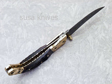 Load image into Gallery viewer, SUPERB CUSTOM HANDMADE DAMASCUS STEEL POCKET FOLDING KNIFE LINER LOCK - SUSA KNIVES
