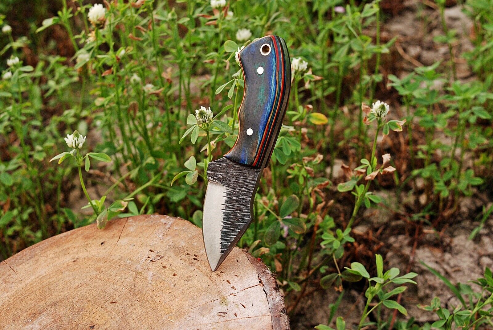 Custom hand Forged Railroad Spike Carbon Steel Fixed Blade Knife Q - SUSA KNIVES