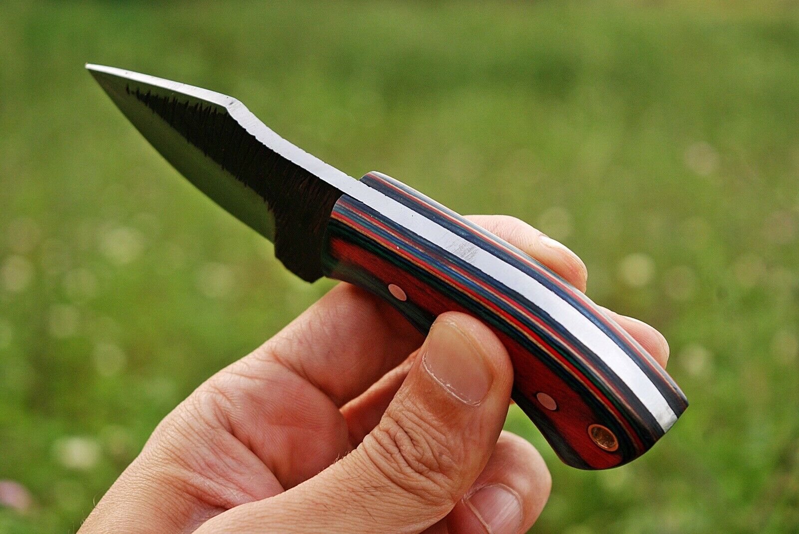 Custom hand Forged Railroad Spike Carbon Steel Fixed Blade Knife Q - SUSA KNIVES