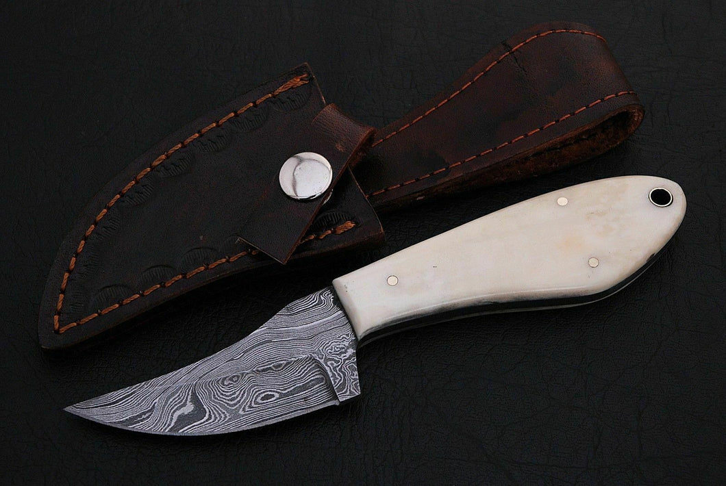 CUSTOM HAND MADE DAMASCUS STEEL HUNTING SKINNER KNIFE. - SUSA KNIVES