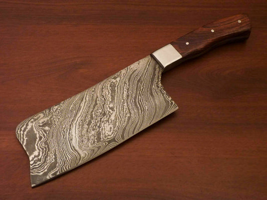 Rody Stan CUSTOM HAND MADE DAMASCUS STEEL FULL TANG CHOPPER - SUSA KNIVES