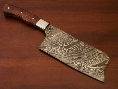 Rody Stan CUSTOM HAND MADE DAMASCUS STEEL FULL TANG CHOPPER - SUSA KNIVES