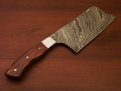 Rody Stan CUSTOM HAND MADE DAMASCUS STEEL FULL TANG CHOPPER - SUSA KNIVES